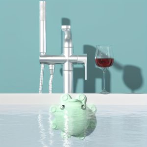 Octopus Silicone Bathtub Overflow Drain Cover with Suction Cups - Adds Water for Deeper Bath, Spa-Like Relaxation Accessory, Aqua Green